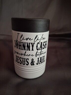 Johnny Cash Insulated Can Cooler (Coozy)